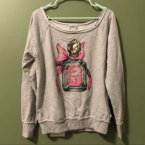 Gray and Pink Love Potion No 9 Long Sleeve Shirt